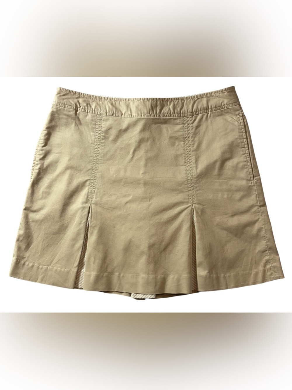 Vineyard Vines Tan Pleated Mini Skirt